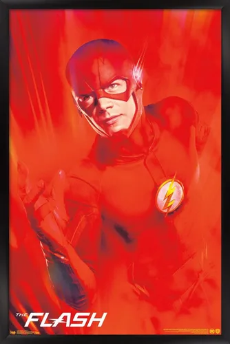 Vista 8 de Trends International DC Comics TV - The Flash - Póster de pared de arte clave, 14.725 x 22.375 pulgadas, versión enmarcada de madera de granero