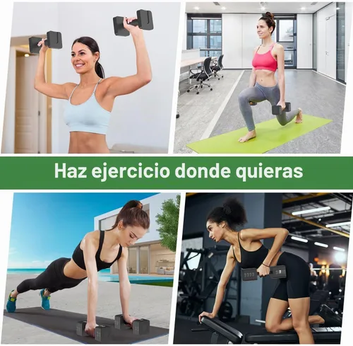 Vista 6 de Hezeyferg Juego de mancuernas ajustables para mujeres/hombres, gimnasio en Tinta