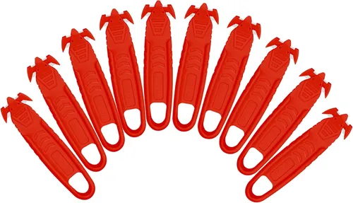 Vista 16 de T TOVIA Cuchillo Cortador de Cajas de Seguridad de Hoja de Acero Inoxidable Empotrada Oculta, Abridor de Paquetes Cortador de Plástico para Caja