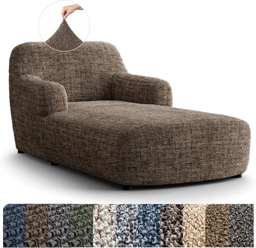 Vista 11 de PAULATO BY GA.I.CO. Funda para tumbona – Funda suave – Protector elástico de 1 pieza para sillón – Tela estampada – Graffio Taupe