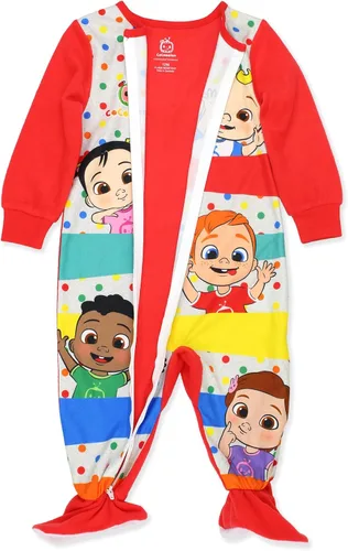 Vista 4 de CoComelon Pijama de manta con pies para niños pequeños