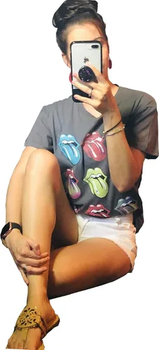 Vista 3 de Camiseta de manga corta para mujer Rolling Stones Boyfriend Graphic gris