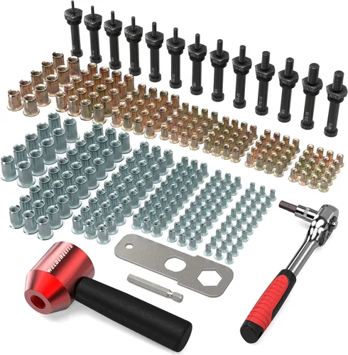 Vista 2 de Kit de herramienta adaptador de tuerca de remache WelderElite Contiene 290 tuercas de remache y 13 mandriles