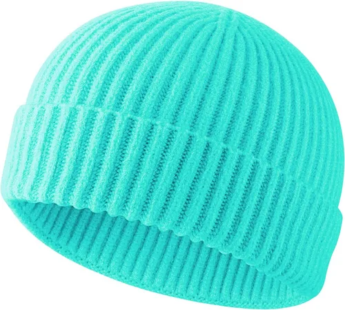 Vista 32 de ROYBENS Swag Wool Knit Cuff Short Fisherman Beanie for Men Women Winter Hat 1 albaricoque
