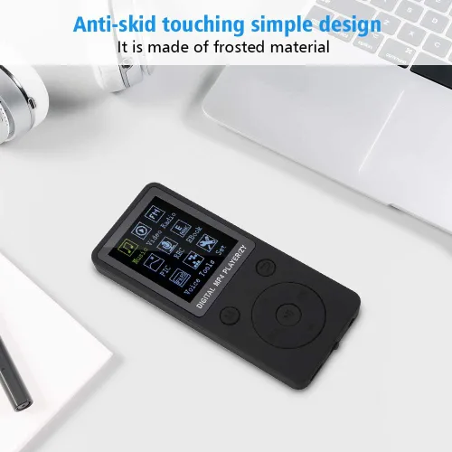 Vista 6 de Lazmin112 Reproductor de música MP4, reproductor de música portátil multifunción de 1.8 pulgadas con auriculares, compatible con tarjeta TF de 32