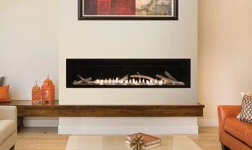 Vista 2 de Empire Boulevard - Chimenea lineal contemporánea sin ventilación de 60 pulgadas - NG