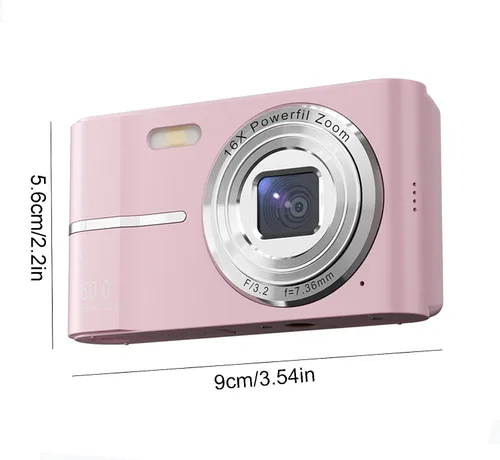Vista 2 de Cámara de vlogging digital Pin-k 4k para cámaras compactas de bolsillo