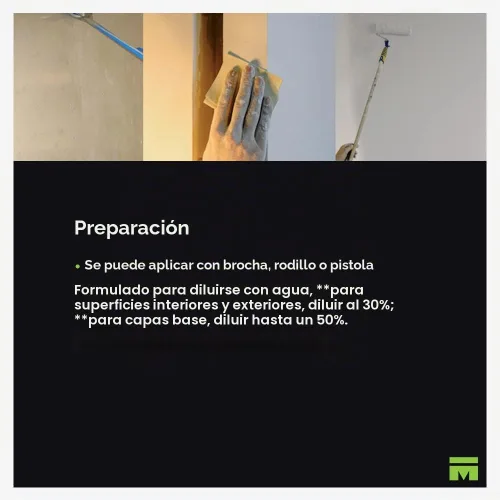 Vista 5 de Meoded Paint & Plaster Imprimación de cuarzo Imprimación para yesos venecianos y de cal Interior y exterior