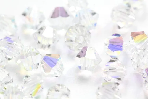 Vista 2 de 200 cuentas sueltas de cristal de bicono facetado pequeño Preciosa de 0.12 pulgadas (0.118 in) compatibles con Swarovski 5301/5328 para fabricación
