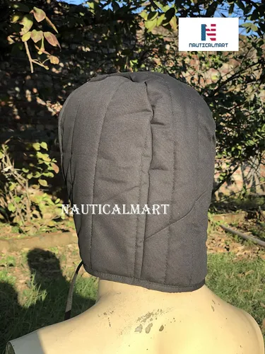 Vista 7 de NauticalMart Gorra de armadura acolchada de algodón medieval renacentista - negro, Negro