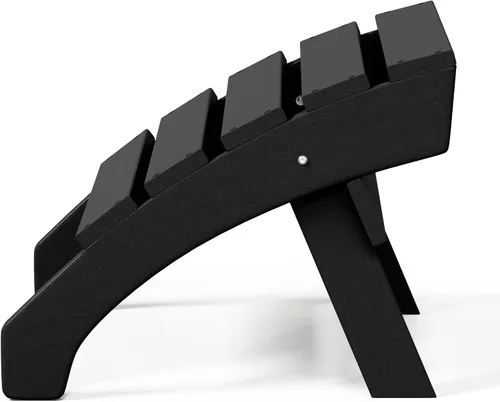 Vista 8 de WestinTrends Dylan - Silla Adirondack para exteriores con otomana, juego de 2 piezas, color negro