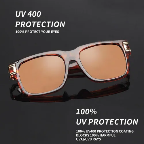Vista 9 de JIM HALO Gafas de sol polarizadas para hombres y mujeres, gafas de sol clásicas retro cuadradas para conducir, pescar, protección UV400