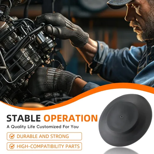 Vista 2 de GoaMotors 50 tapones de chapa empotrados de 1/2 0.5 pulgadas, cuerpo de plástico negro y tapón de agujero de chapa, tapones de botón con cabezales