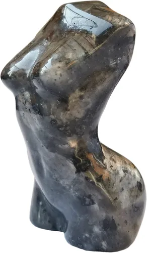 Vista 9 de Escultura de figura de cristal curativo de piedra de sangre africana, escultura de 2 pulgadas de tallado de piedra de palma de bolsillo