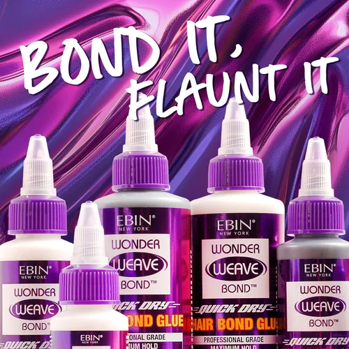 Vista 5 de EBIN NEW YORK Wonder Weave Bond - Pegamento para el cabello, color negro, 1