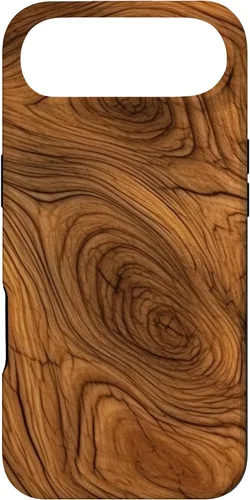 Vista 26 de iPhone 7 Plus/8 Plus elegante estampado de grano de madera marrón intenso estuche con estampado