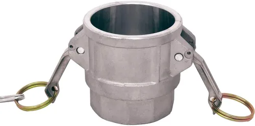 Vista 8 de Gloxco Tipo D de aluminio leva y ranura de manguera de conexión, 1" Camlock hembra x 1" NPT hembra (CAM-10-D-AL)