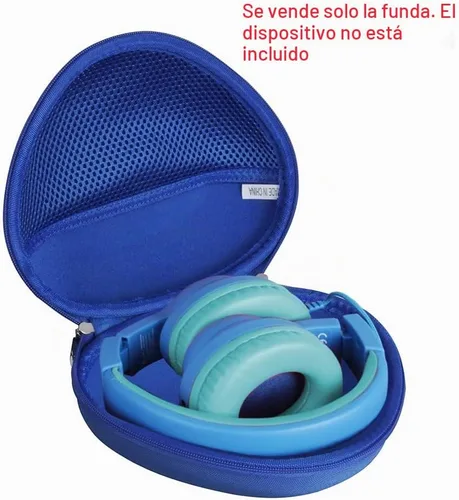 Vista 2 de Hermitshell - Funda rígida de viaje para iClever HS19 / iClever BTH12 / Botesty Sound/EarFun/Candy Bila BH03 / IMYB auriculares para niños (azul)