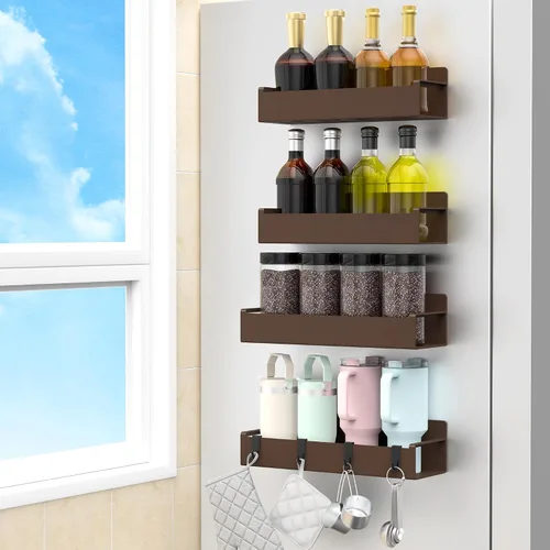 Vista 29 de HuggieGems Soporte Magnético para Botella de Agua para Refrigerador, Organizador de Portavasos para Stanley y Tumbler para Cocina, Paquete de 6