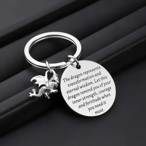 Vista 8 de ENSIANTH Dragon Llavero Dragón Amante Regalo Dragones Joyería Inspiración Regalo para Amigo
