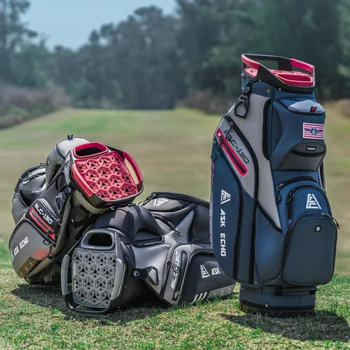Vista 5 de ASK ECHO Soundless-Series - Bolsa para carrito de golf con 15 divisores, parte inferior con bloqueo de agarre