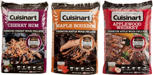 Vista 8 de Cuisinart Pellets Premium de Madera de Manzano con Whiskey para BBQ Ahumado - Bolsa de 20 lb