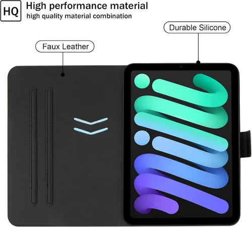 Vista 6 de Dteck Funda delgada para Apple iPad mini de 8.3 pulgadas (A17 Pro), Mini (6ª generación) de 8.3 pulgadas con función de encendido automático