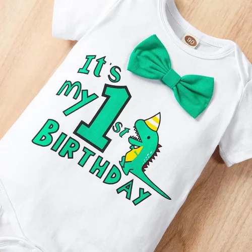 Vista 4 de Conjunto de pantalones y tirantes para bebé niño de un primer cumpleaños