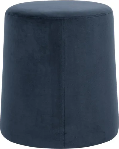 Vista 23 de HomePop Otomana redonda tapizada de piel sintética (sin tapa, solo asiento) HomePop Decoración para el hogar Pouf redondo para reposapiés – Piel