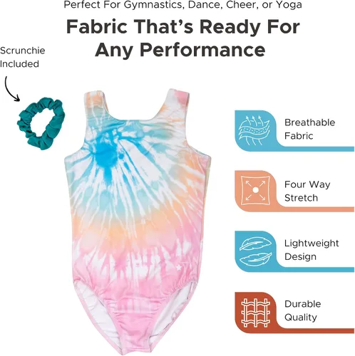 Vista 55 de Destira Premium Closed Back Gymnastics Leotards for Girls - Snug Performance Fit (Size Up for Comfort), GIRLS/CHILD Sizes
