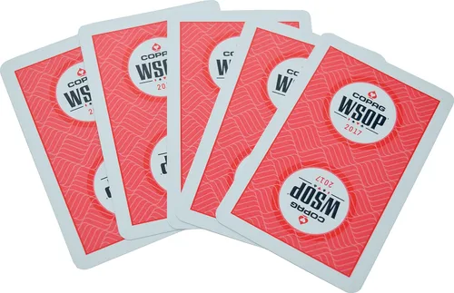 Vista 5 de WSOP Juego de 6 barajas auténticas 2018-2017-2016 usadas de plástico Copag