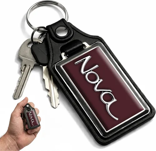 Vista 13 de Brotherhood Car Key Chain for Nova - Classic Models Keychain for Men and Blanco antiguo - Personalizado 1975