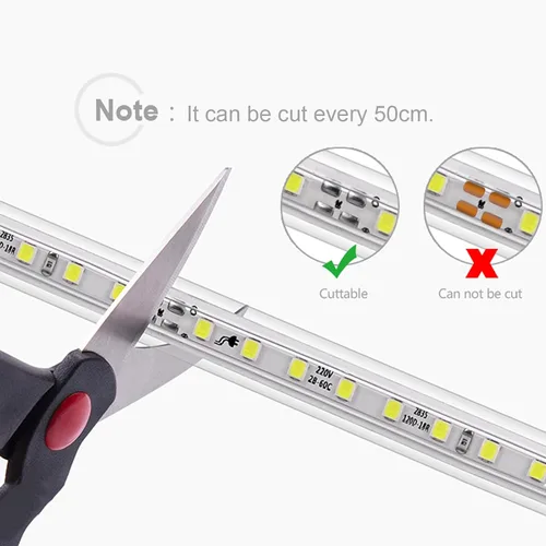 Vista 5 de Luces de Cuerda LED de 6.56 pies para Exteriores, Luces de Cuerda LED Cortables de 110V para Exteriores Impermeables 6500K para Interiores