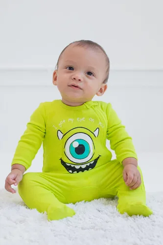 Vista 5 de Disney Winnie the Pooh Lion King Monsters Inc. Pixar Toy Story Baby Paquete de 2 overoles Sleep N' Play para recién nacidos hasta niños pequeños