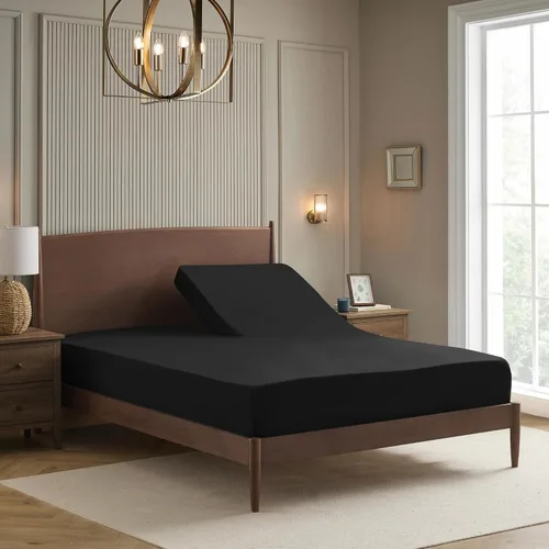 Vista 10 de Juego de sábanas extrasuaves de tamaño individual, ropa de cama transpirable y lujosa con correas elásticas integradas para las esquinas, colección