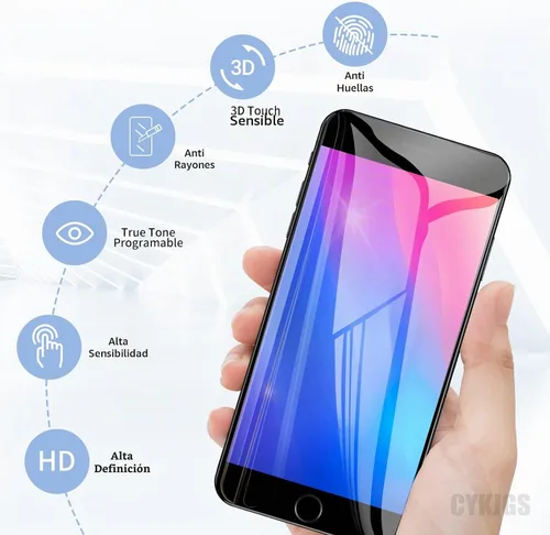 Vista 5 de Pantalla de repuesto para iPhone 8 Plus con botón de inicio de 5.5", color negro