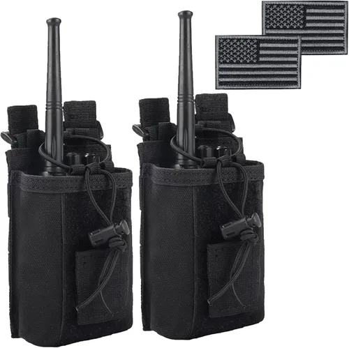 Vista 11 de Bolsa de radio – 1000D Tactical Molle ajustable de dos vías radios soporte bolsa para walkie talkies