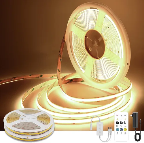 Vista 21 de Pandery Tira de LED COB, Tira de Luces LED 1M/3.28ft, Tiras LED Regulables por Toque, CRI90+, Luz COB LED Blanca Cálida 2700K, 960LEDs, Tira