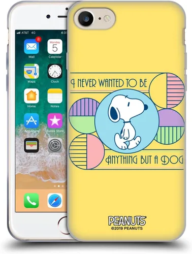 Vista 68 de Head Case Designs Snoopy Deco Dreams - Funda de gel suave con licencia oficial de Peanuts Blue Pattern compatible con Apple iPhone 7 Plus/iPhone 8