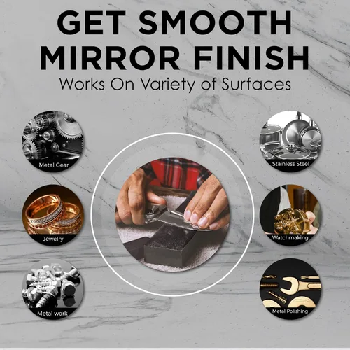 Vista 4 de Black Emery Polishing Compound - un compuesto de curso utilizado para cortar y preparar materiales a pulir - funciona en aluminio, acero inoxidable