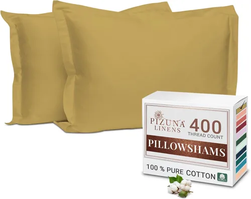 Vista 38 de Juego de 2 fundas de almohada de 100 % algodón puro, tamaño King, color plateado, lujosas fundas de almohada de algodón de fibra larga de 400 hilos