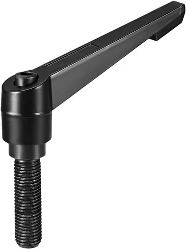 Vista 9 de uxcell M6 x 0.472 in Mango de palanca de sujeción ajustable Rosca Botón de trinquete macho roscado Perillas de bloqueo Manijas de tornillo giratorio