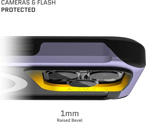 Vista 3 de Ghostek Atomic Slim - Funda protectora para iPhone 15 Pro Max, compatible con accesorios MagSafe, marco de metal de aluminio, funda de teléfono