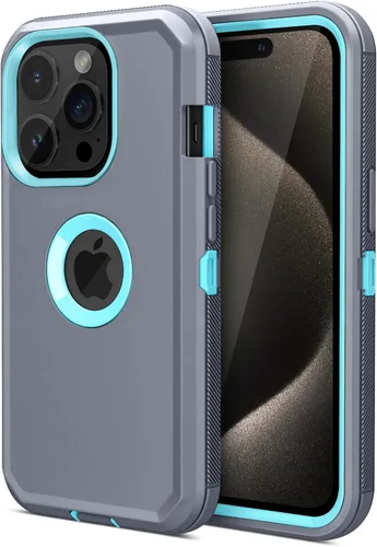 Vista 15 de Jiunai Funda para iPhone 15 Pro, protección contra caídas de alta