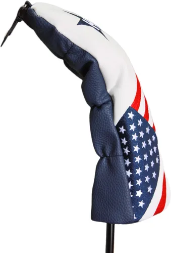 Vista 3 de USA #3 Hybrid Patriot Golf Head Cover Edición Limitada Vintage Retro Patriótico Rojo Blanco Azul Bandera Americana Cubierta