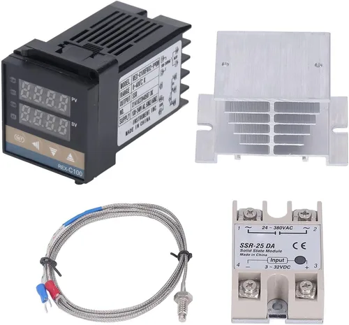 Vista 3 de Rex C100 Controlador de temperatura Pid Controladores de temperatura Kit 32.0-752.0 °F Impermeable Alta Precisión Rex C100 Controlador