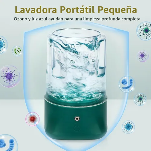 Vista 6 de Mini Lavadora Portátil - Lavadora Pequeña de 1L Recargable por USB con 2 Modos de Limpieza Profunda para Ropa Interior, Calcetines y Ropa de Bebé