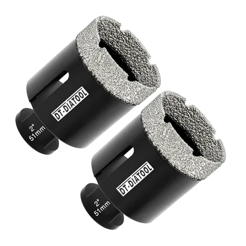 Vista 5 de DT-DIATOOL Broca de núcleo de diamante de 1/4 pulgada con hilo 5/8"-11 de vacío soldado para baldosas de porcelana, cerámica, gres, mármol, granito
