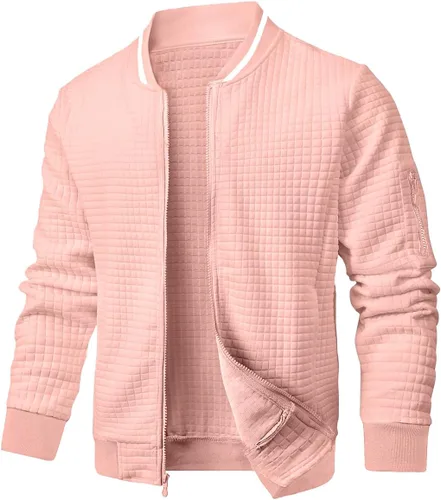 Vista 13 de Chaqueta casual para hombre, chaqueta ligera y abrigo universitario