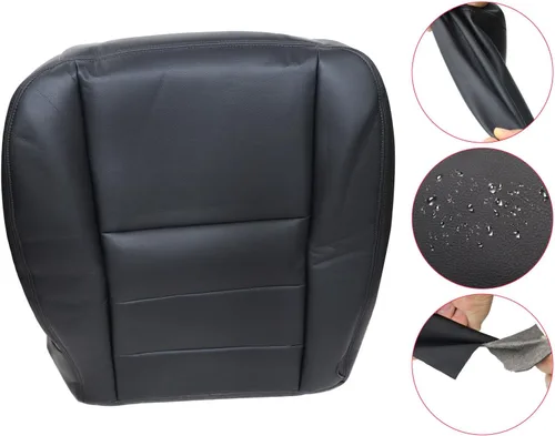 Vista 8 de SecosAutoparts Funda de cuero de repuesto para asiento delantero del lado del conductor, color negro, compatible con Ford F-250 F-350 F-450 F-550